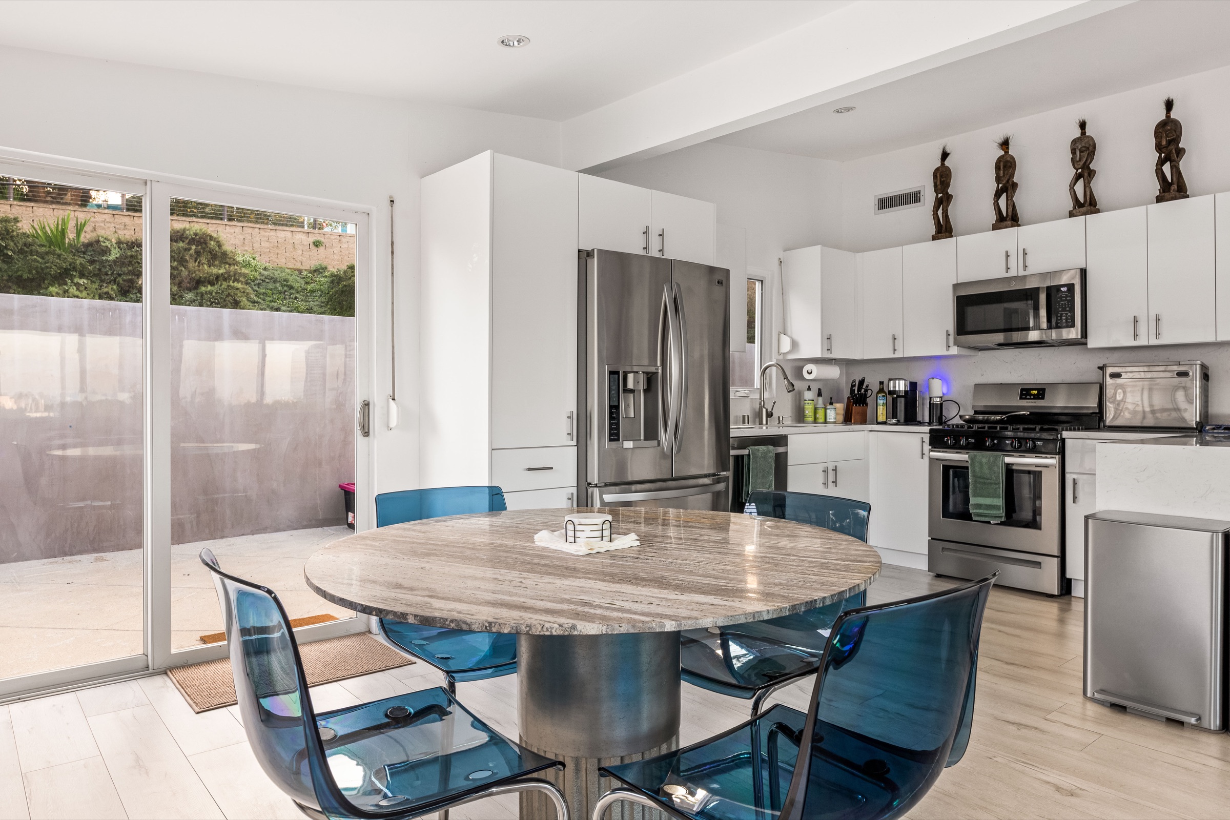 Bright kitchen and dining space